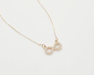 Pave Infinity Necklace - 18K Gold Vermeil - Glamour Jewelry House