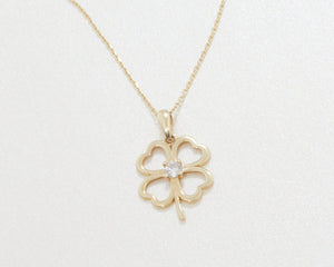 Clover Heart Necklace - 18K Gold Vermeil - Glamour Jewelry House