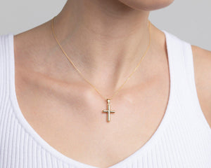 Small Cross Necklace - 18K Gold Vermeil - Glamour Jewelry House