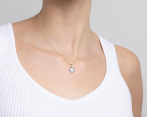 Pave Evil Eye Necklace - 18K Gold Vermeil - Glamour Jewelry House