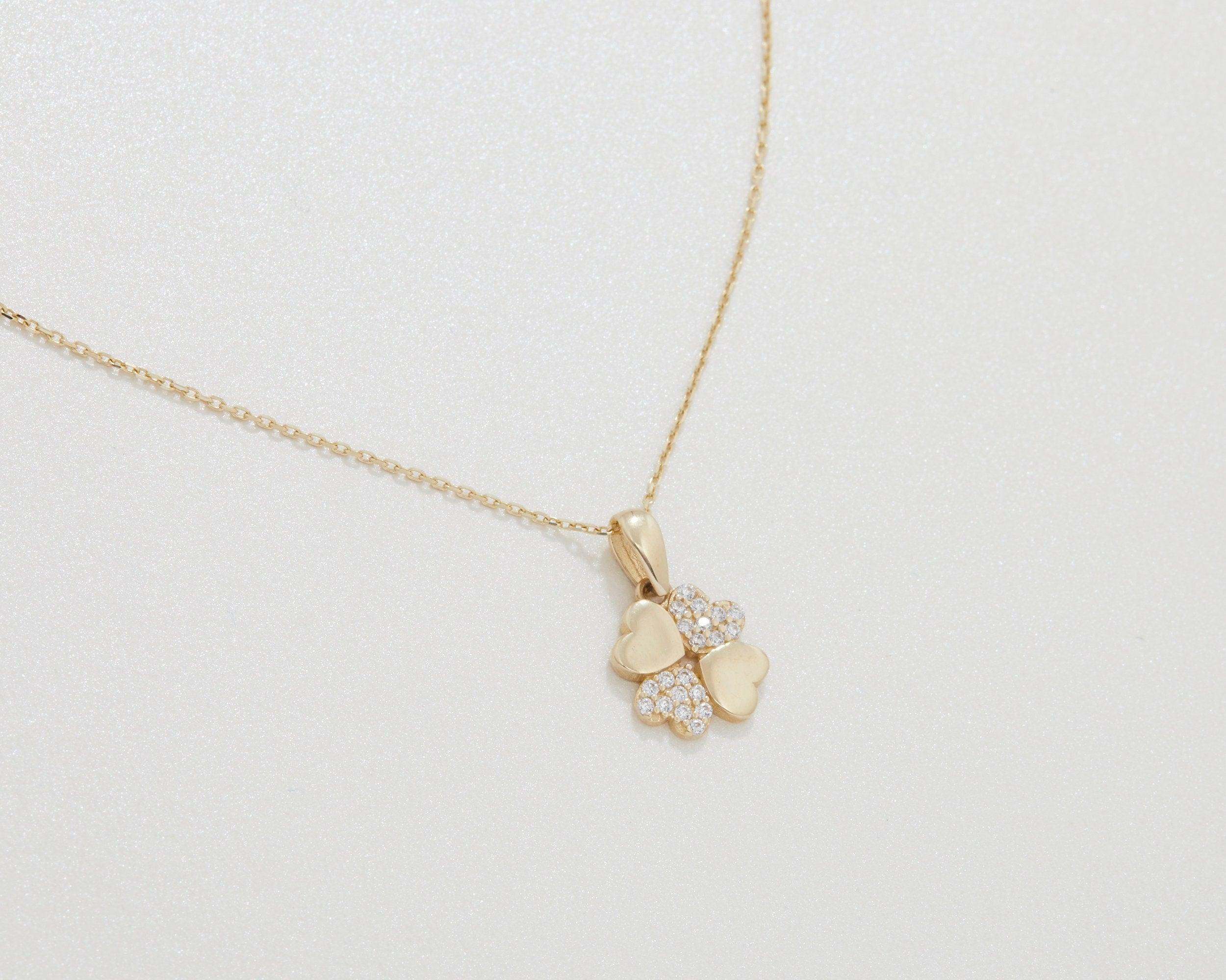 Four Leaf Clover Necklace - 18K Gold Vermeil - Glamour Jewelry House