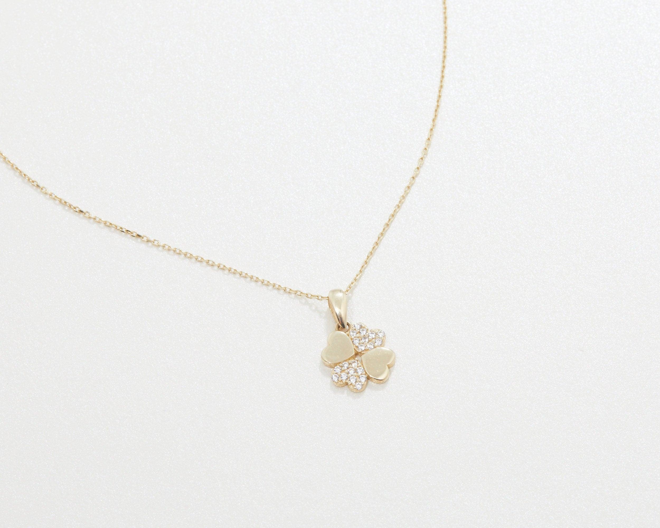Four Leaf Clover Necklace - 18K Gold Vermeil - Glamour Jewelry House