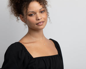 Solitaire Pendant Necklace - 18K Gold Vermeil - Glamour Jewelry House