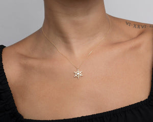 Snowflake Pendant Necklace - 18K Gold Vermeil - Glamour Jewelry House