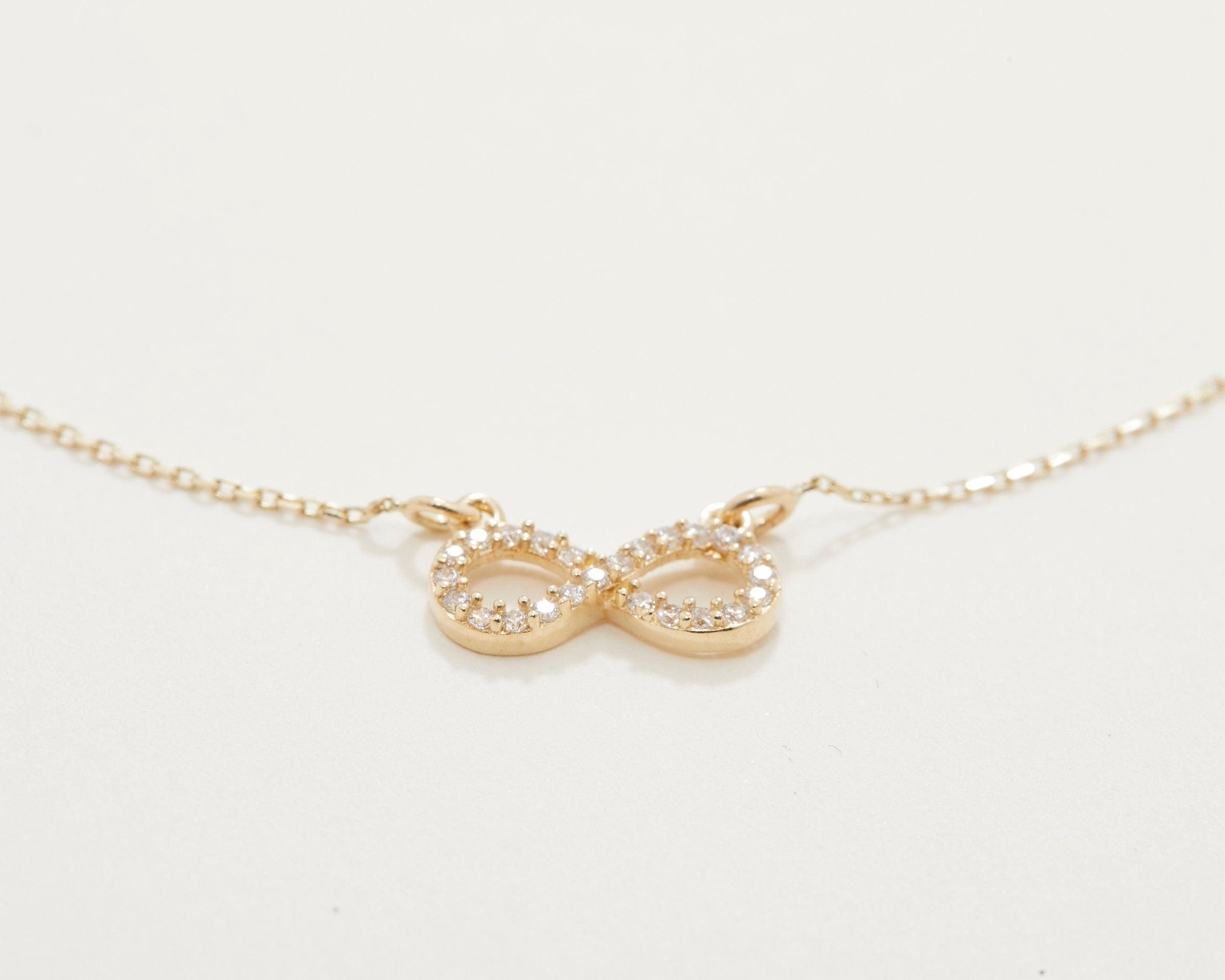 Pave Infinity Necklace - 18K Gold Vermeil - Glamour Jewelry House