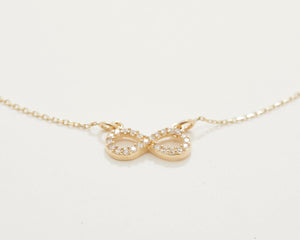 Pave Infinity Necklace - 18K Gold Vermeil - Glamour Jewelry House