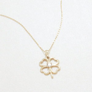 Clover Heart Necklace - 18K Gold Vermeil - Glamour Jewelry House