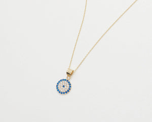 Pave Evil Eye Necklace - 18K Gold Vermeil - Glamour Jewelry House