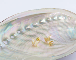 Pave Butterfly Earrings - 18K Gold Vermeil - Glamour Jewelry House