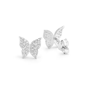 Pave Butterfly Earrings - 18K Gold Vermeil - Glamour Jewelry House