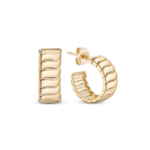 Bold Hoop Earrings - 18K Gold Vermeil - Glamour Jewelry House