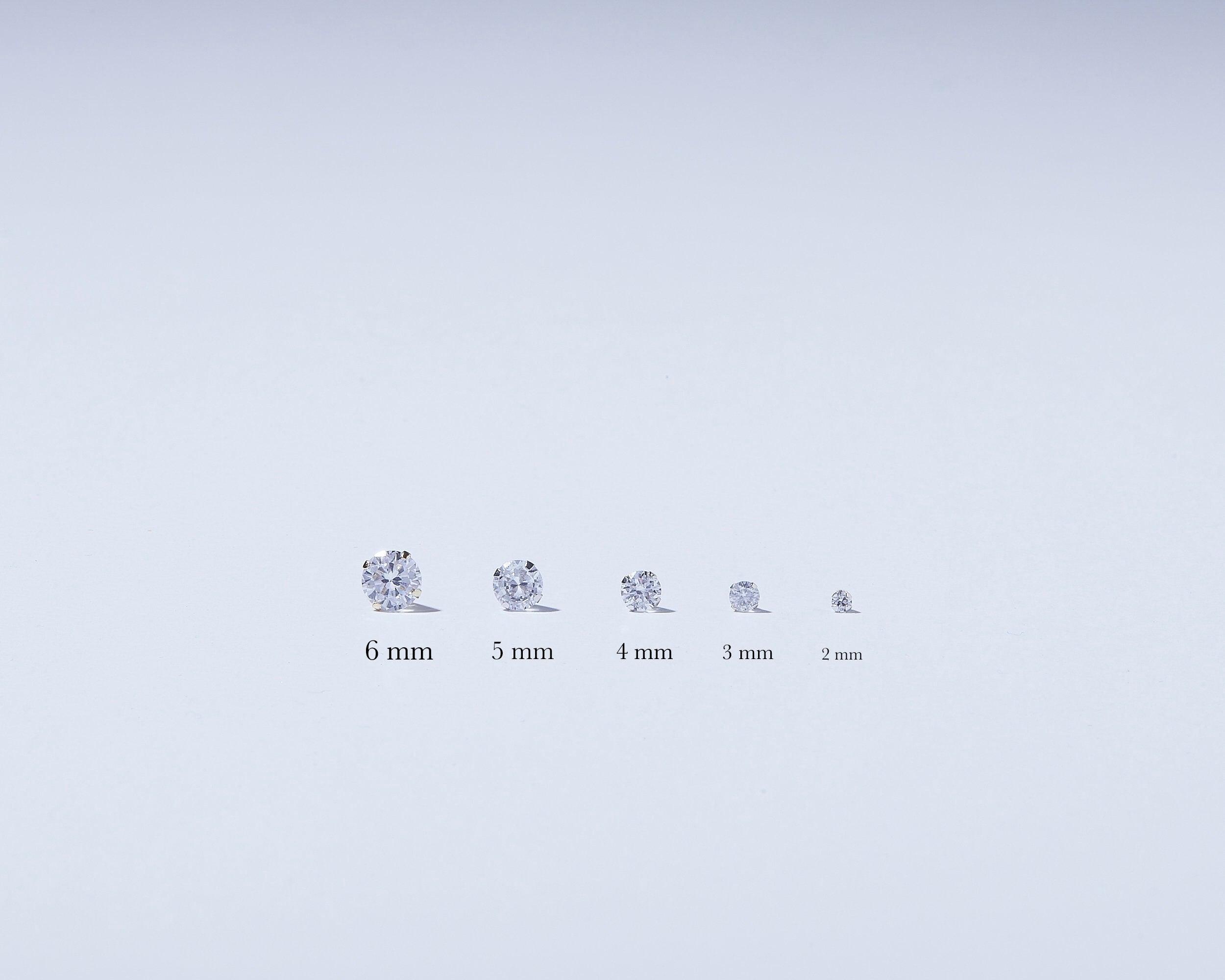 14K Solid White Gold Stud Earrings - Glamour Jewelry House