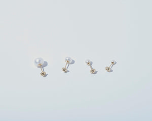 14K Gold Pearl Stud Earrings - Glamour Jewelry House