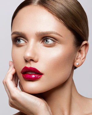 14K Solid White Gold Stud Earrings - Glamour Jewelry House