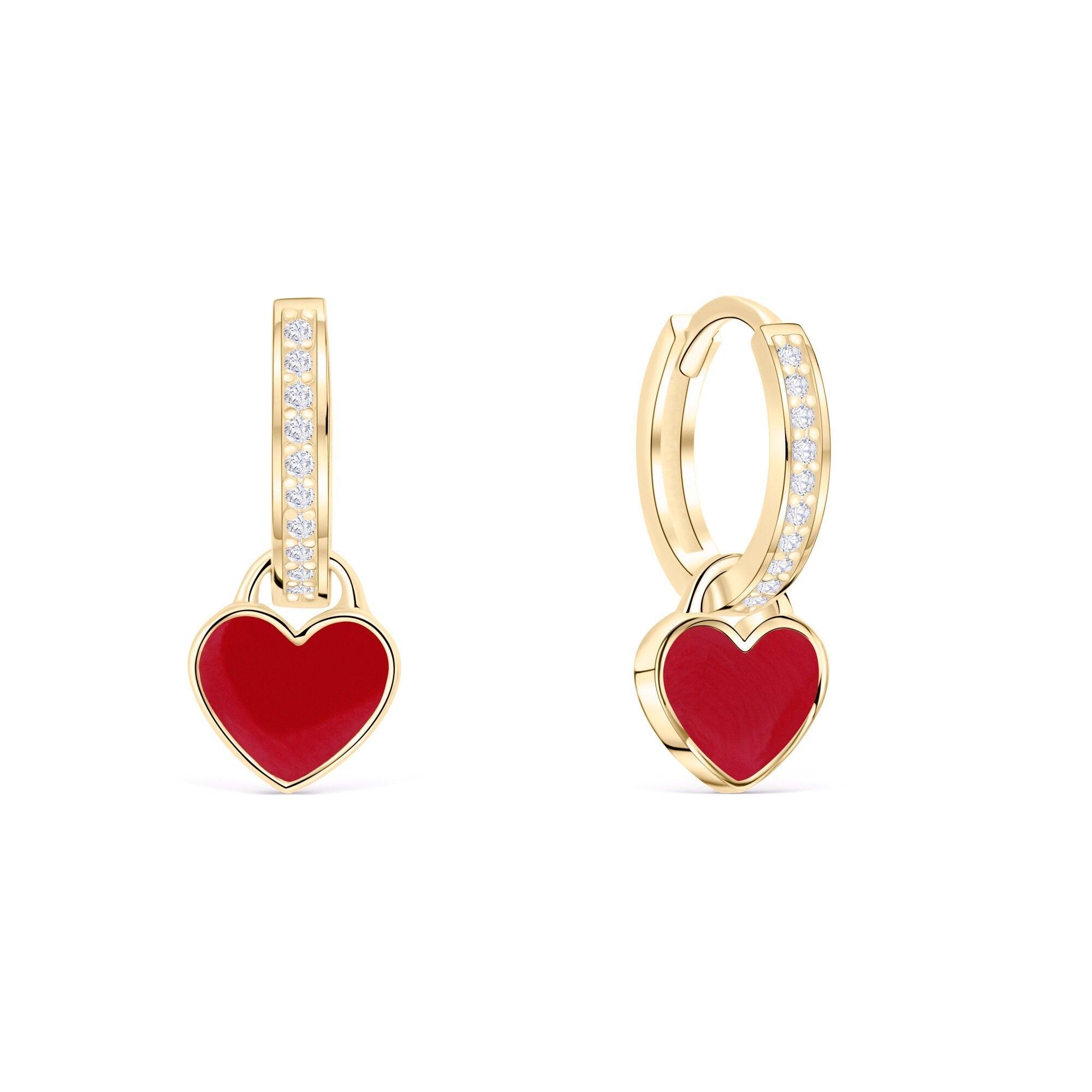 Heart Dangle Earring - 18K Gold Vermeil - Glamour Jewelry House