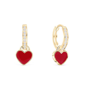 Heart Dangle Earring - 18K Gold Vermeil - Glamour Jewelry House