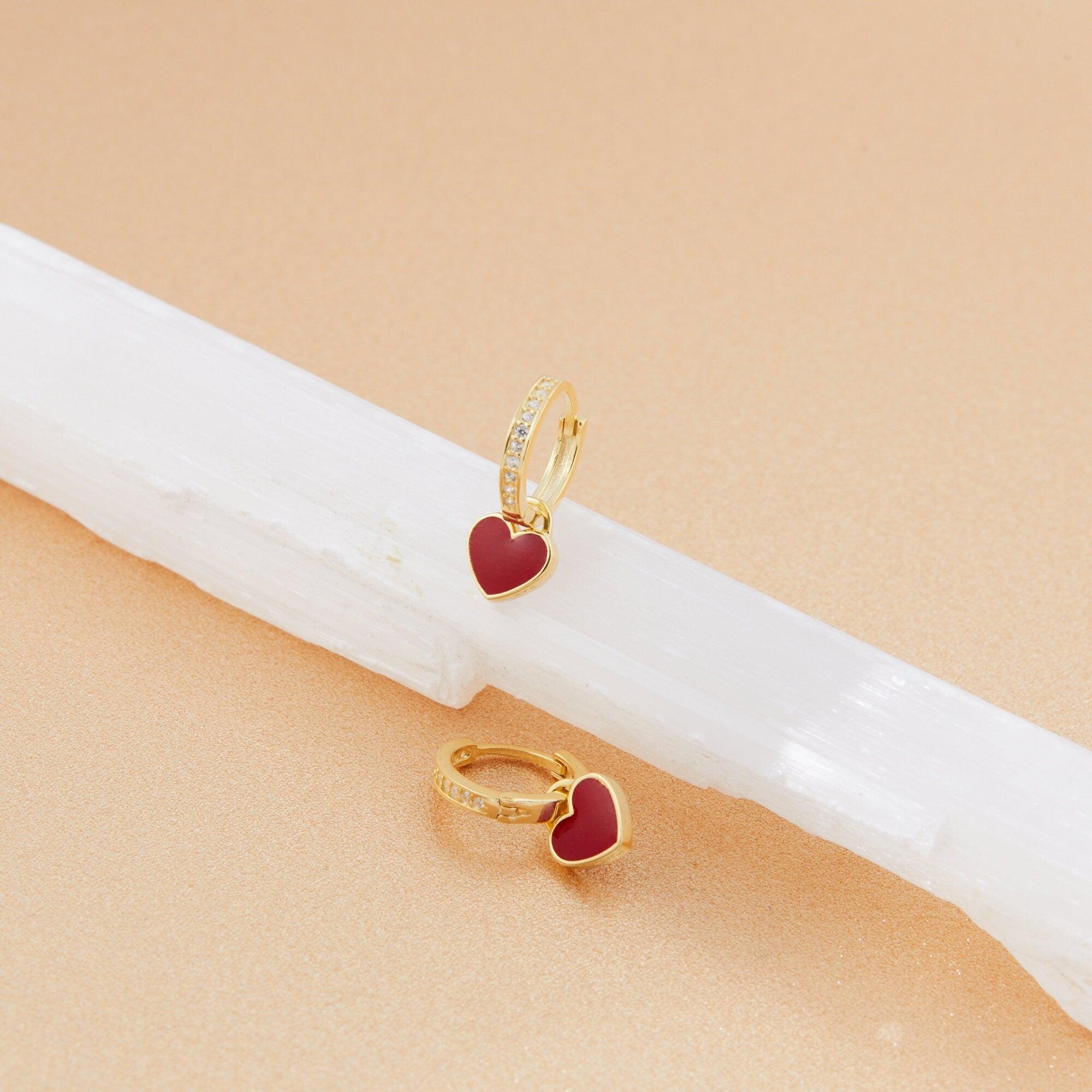 Heart Dangle Earring - 18K Gold Vermeil - Glamour Jewelry House