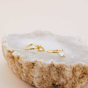 Heart Diamond Earring - 18K Gold Vermeil - Glamour Jewelry House