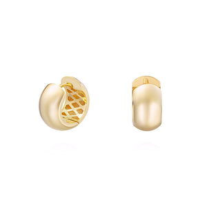Thick Hinged Huggie Earrings - 18K Gold Vermeil - Glamour Jewelry House