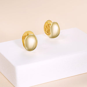 Thick Hinged Hoop Earrings - 18K Gold Vermeil - Glamour Jewelry House