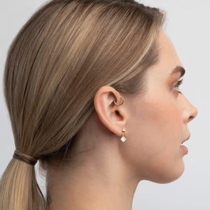 CZ Diamond Solitaire Drop Earrings - 18K Gold Vermeil - Glamour Jewelry House