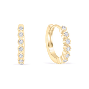 Pave Hoop Earring - 18K Gold Vermeil - Glamour Jewelry House