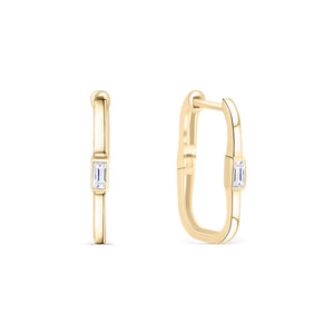Square Hoop Earrings - 18K Gold Vermeil - Glamour Jewelry House