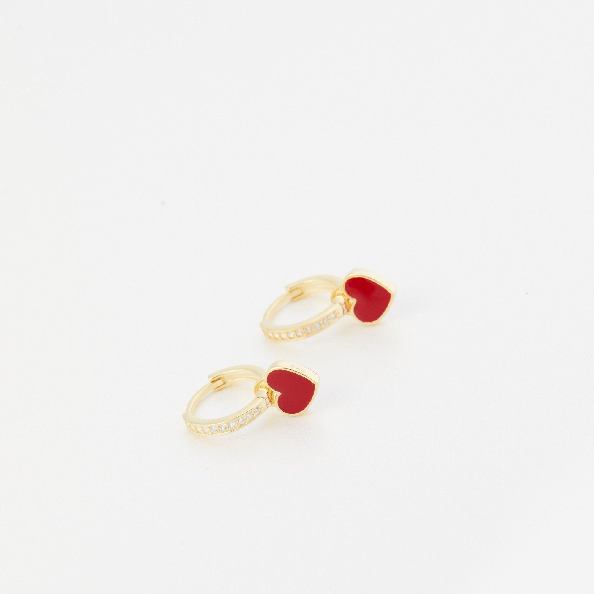 Heart Dangle Earring - 18K Gold Vermeil - Glamour Jewelry House