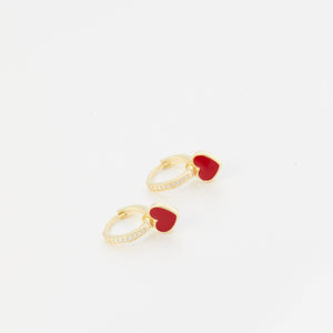 Heart Dangle Earring - 18K Gold Vermeil - Glamour Jewelry House