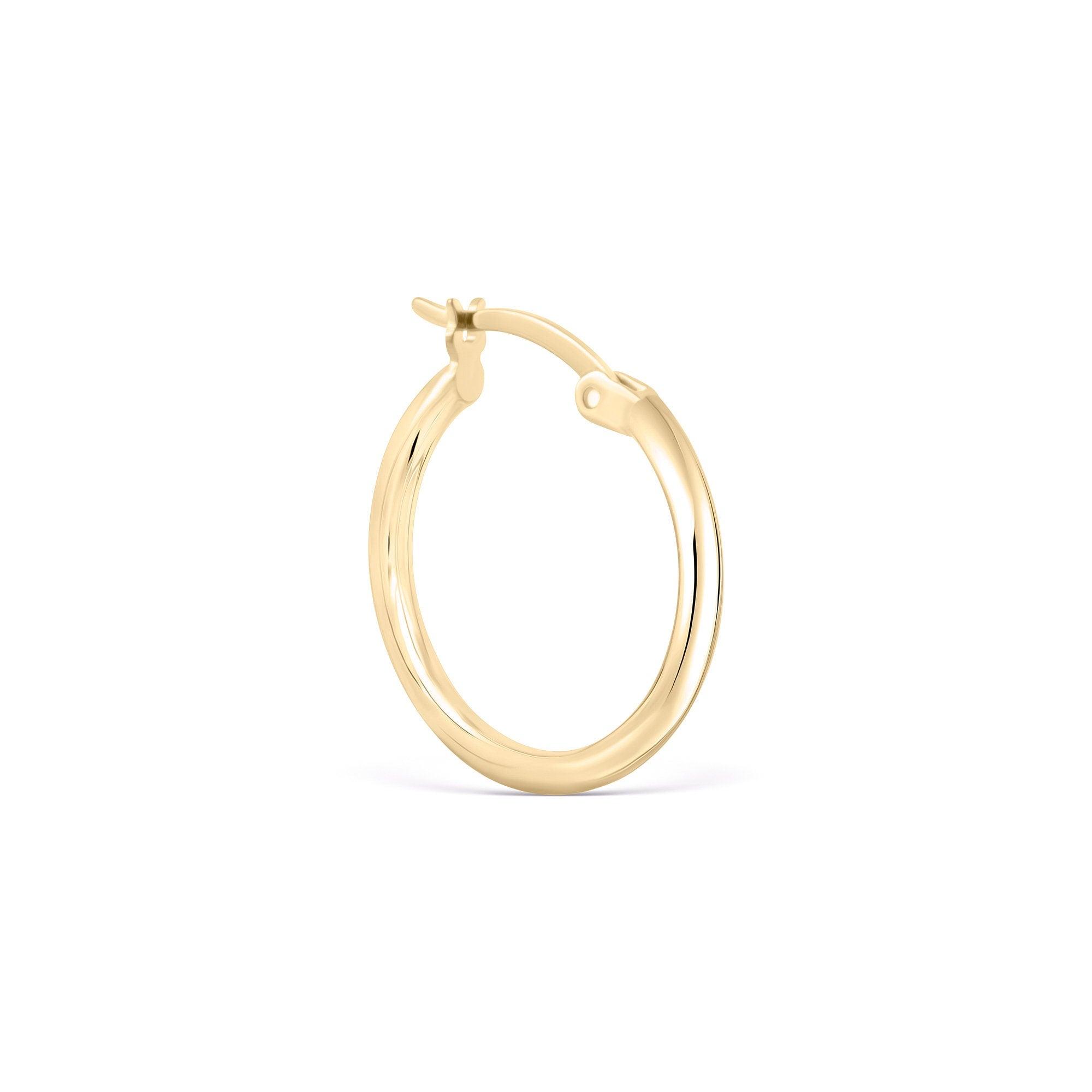 Minimalist Hoop Earring - 18K Gold Vermeil - Glamour Jewelry House