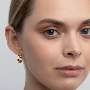 Chunky Hoop Earring - 18K Gold Vermeil - Glamour Jewelry House
