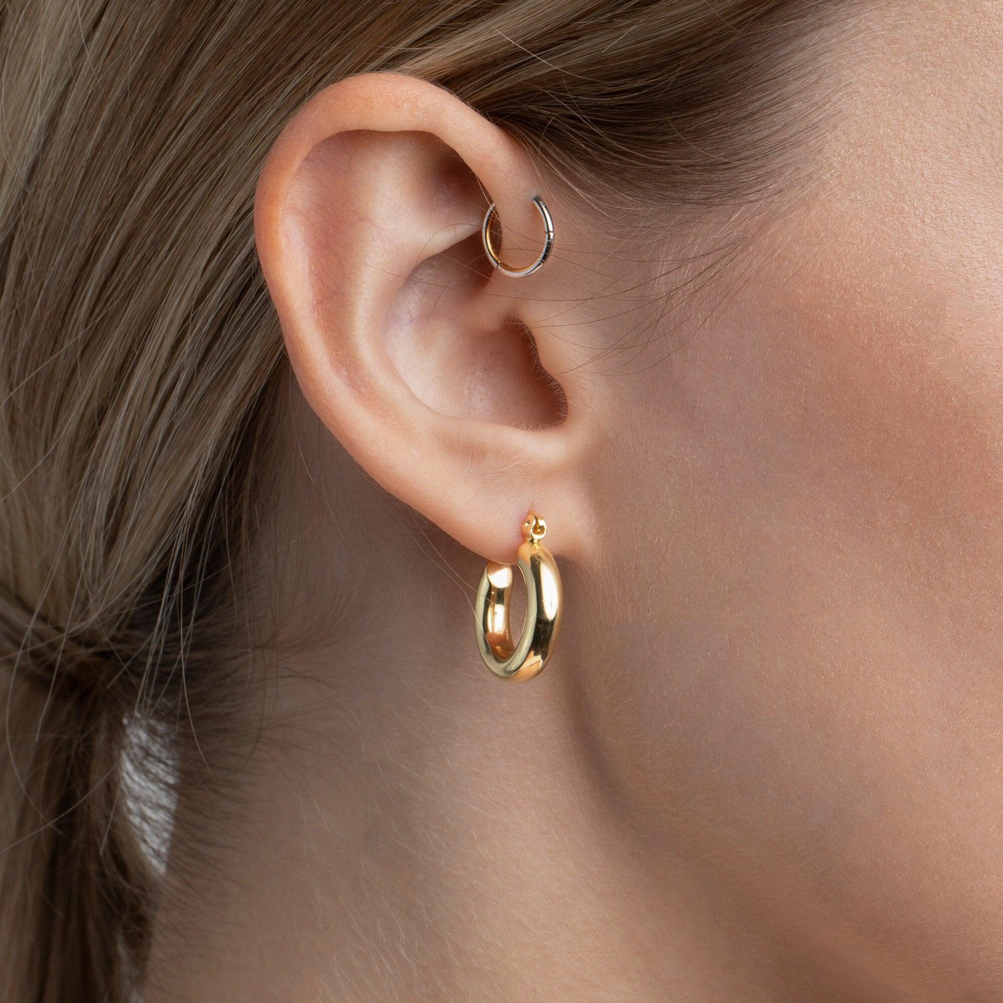 Chunky Hoop Earring - 18K Gold Vermeil - Glamour Jewelry House
