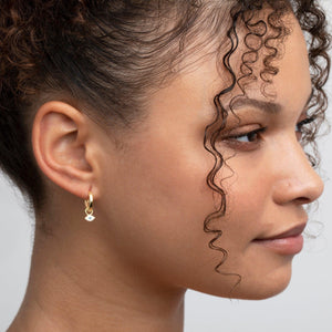 Pave Evil Eye Dangle Earrings - 18K Gold Vermeil - Glamour Jewelry House