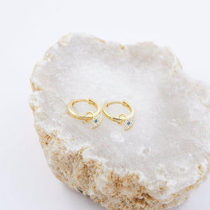 Pave Evil Eye Dangle Earrings - 18K Gold Vermeil - Glamour Jewelry House