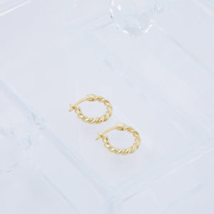 Twisted Hoop Earrings - 18K Gold Vermeil - Glamour Jewelry House