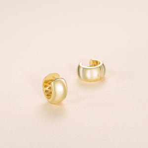 Thick Hinged Huggie Earrings - 18K Gold Vermeil - Glamour Jewelry House