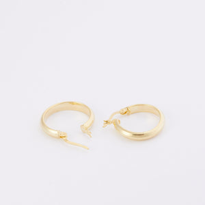 Gold Hoop Earrings - 18K Gold Vermeil - Glamour Jewelry House