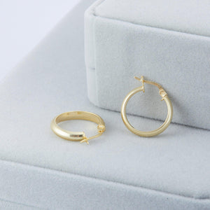 Gold Hoop Earrings - 18K Gold Vermeil - Glamour Jewelry House