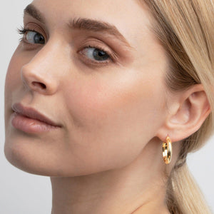 Gold Hoop Earrings - 18K Gold Vermeil - Glamour Jewelry House