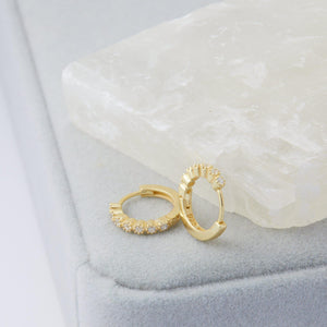 Pave Hoop Earring - 18K Gold Vermeil - Glamour Jewelry House