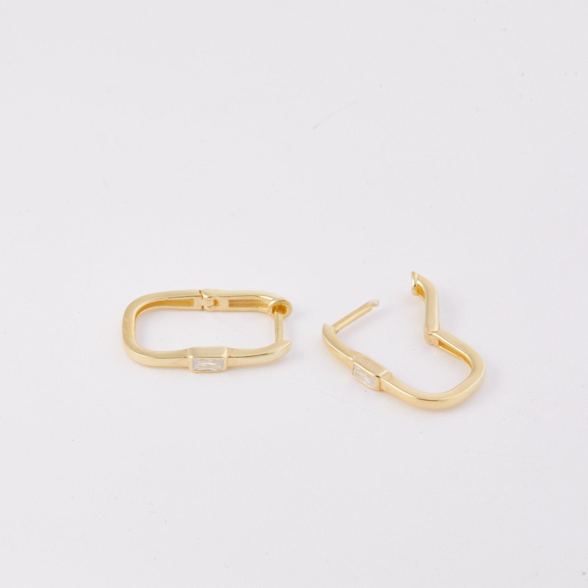 Square Hoop Earrings - 18K Gold Vermeil - Glamour Jewelry House