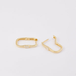 Square Hoop Earrings - 18K Gold Vermeil - Glamour Jewelry House