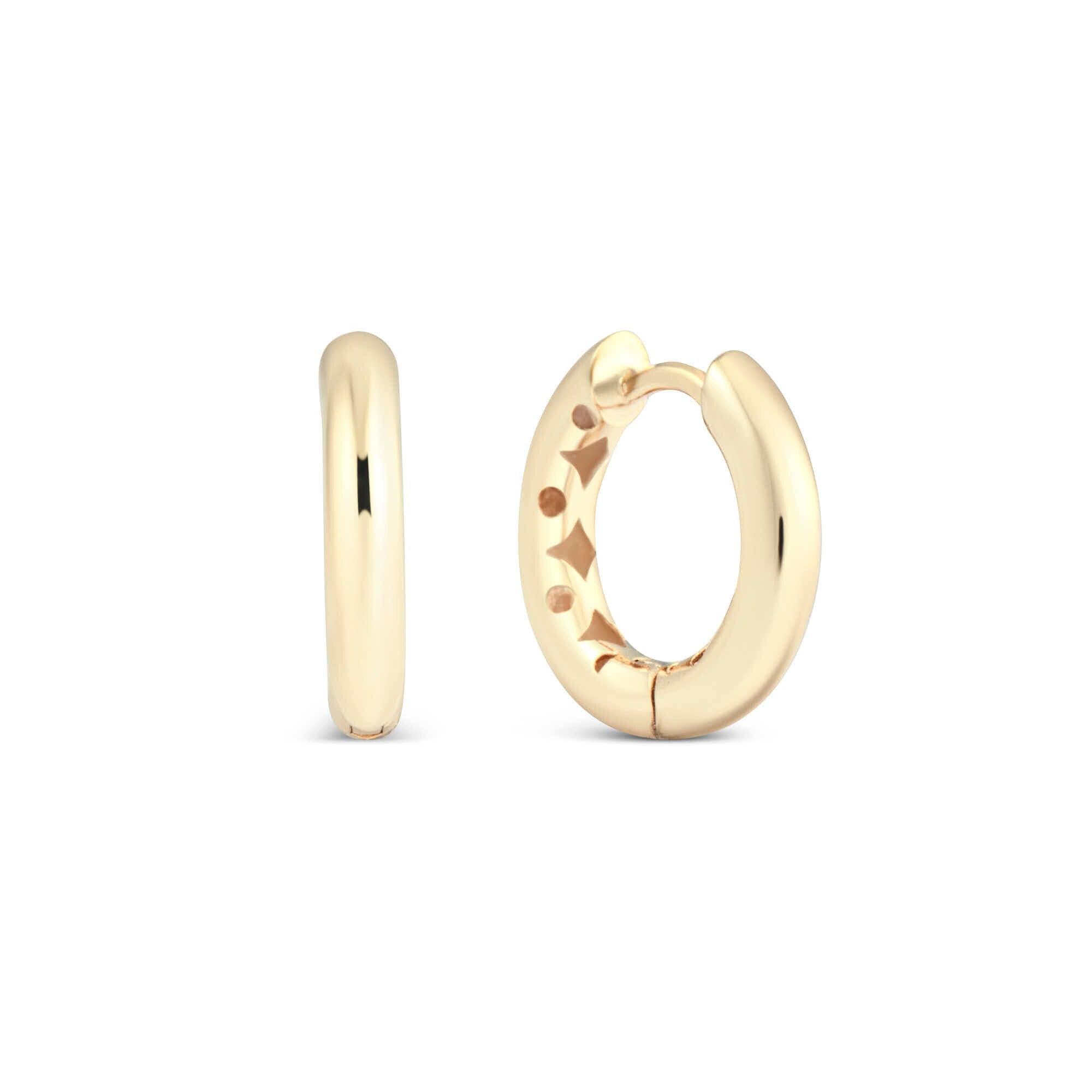 Huggie Hoops Earrings - 18K Gold Vermeil - Glamour Jewelry House