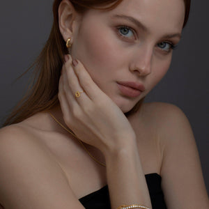 Square Huggie Hoop Earrings - 18K Gold Vermeil - Glamour Jewelry House