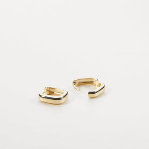 Square Huggie Hoop Earrings - 18K Gold Vermeil - Glamour Jewelry House