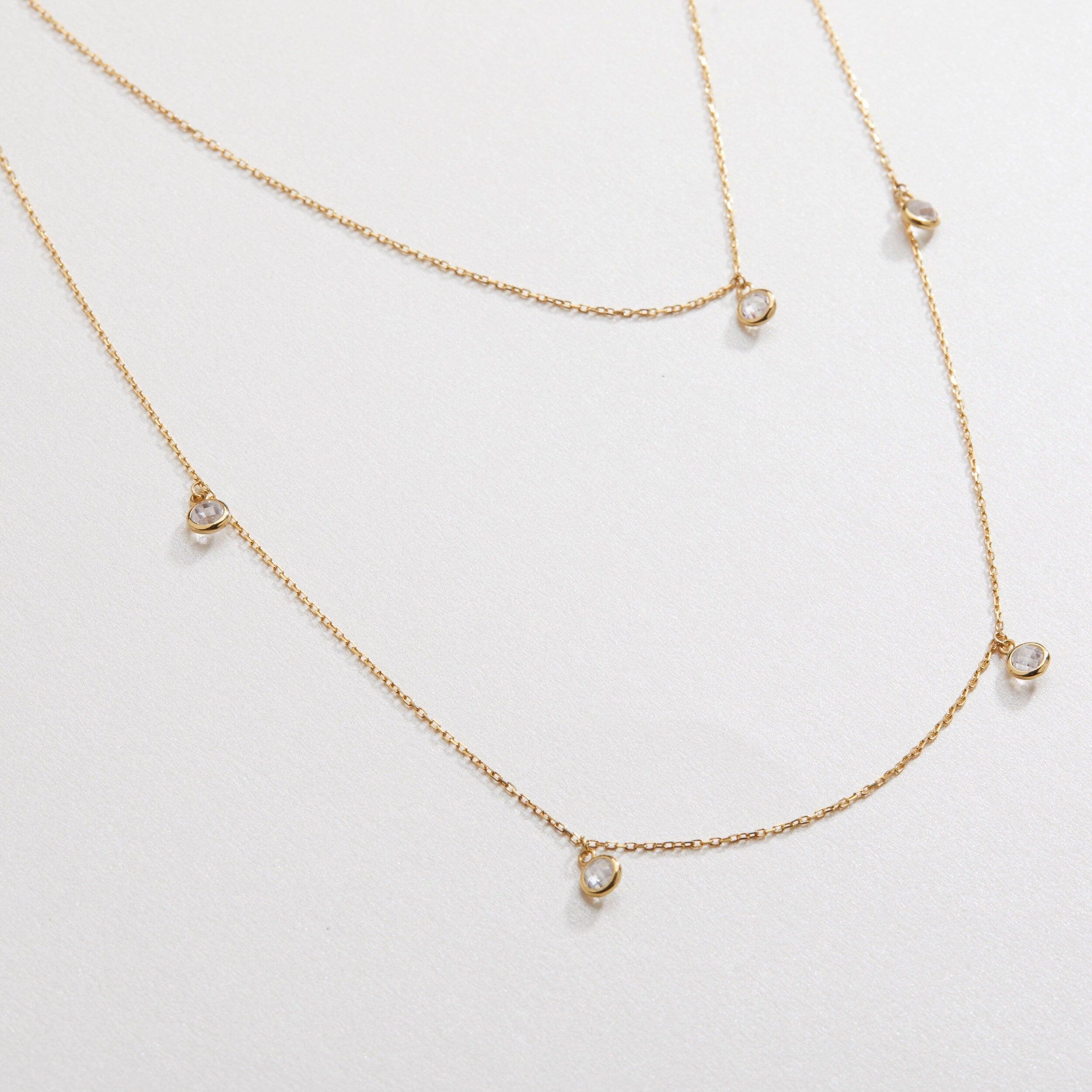 Silver Satellite Necklace - 18K Gold Vermeil - Glamour Jewelry House