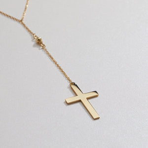 Cross Pendant Necklace - 18K Gold Vermeil - Glamour Jewelry House