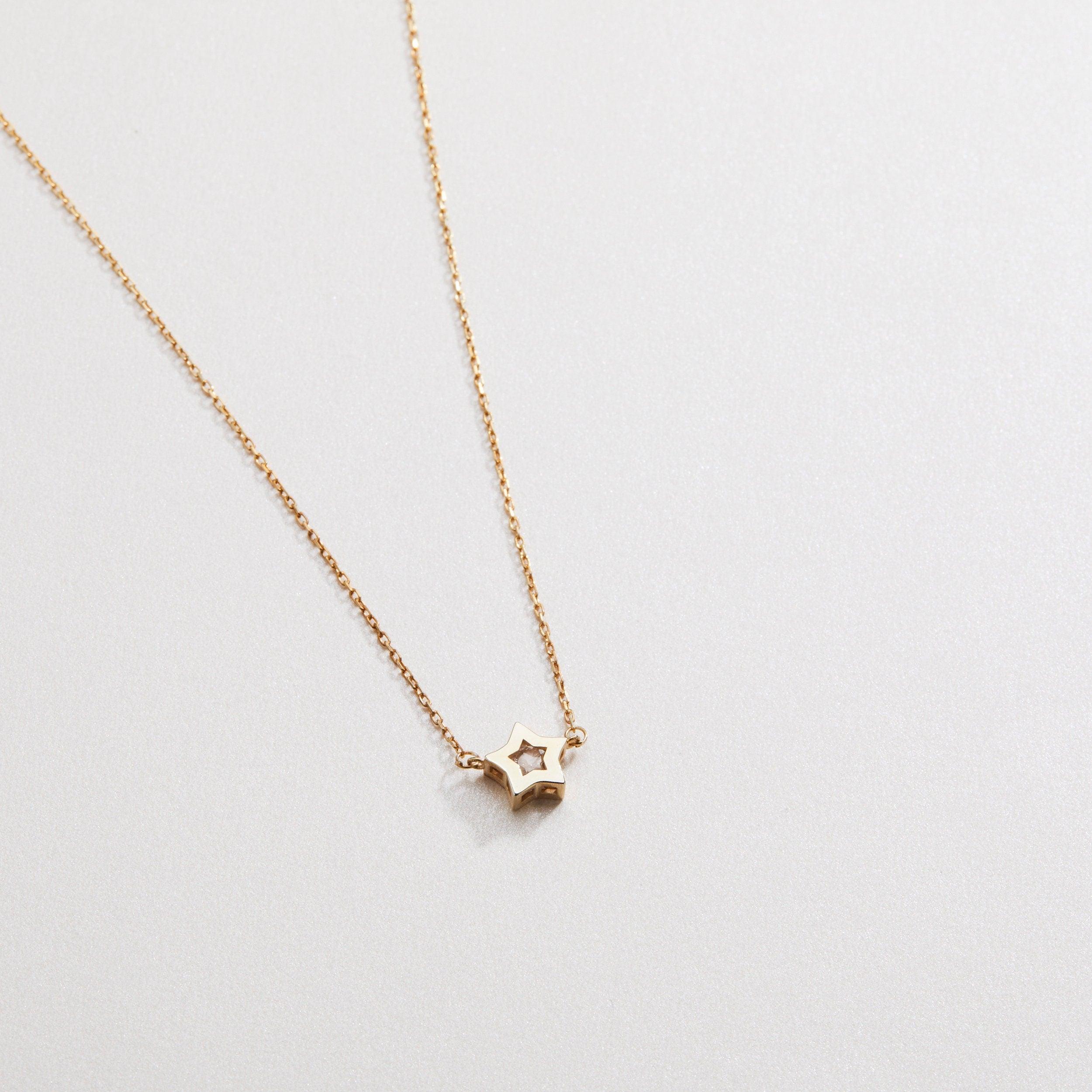 Diamond Star Necklace - 18K Gold Vermeil - Glamour Jewelry House