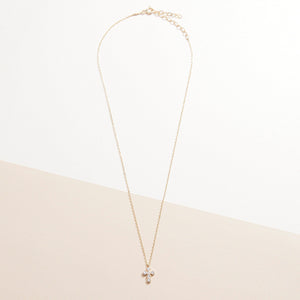 Cross Pendant Necklace - 18K Gold Vermeil - Glamour Jewelry House