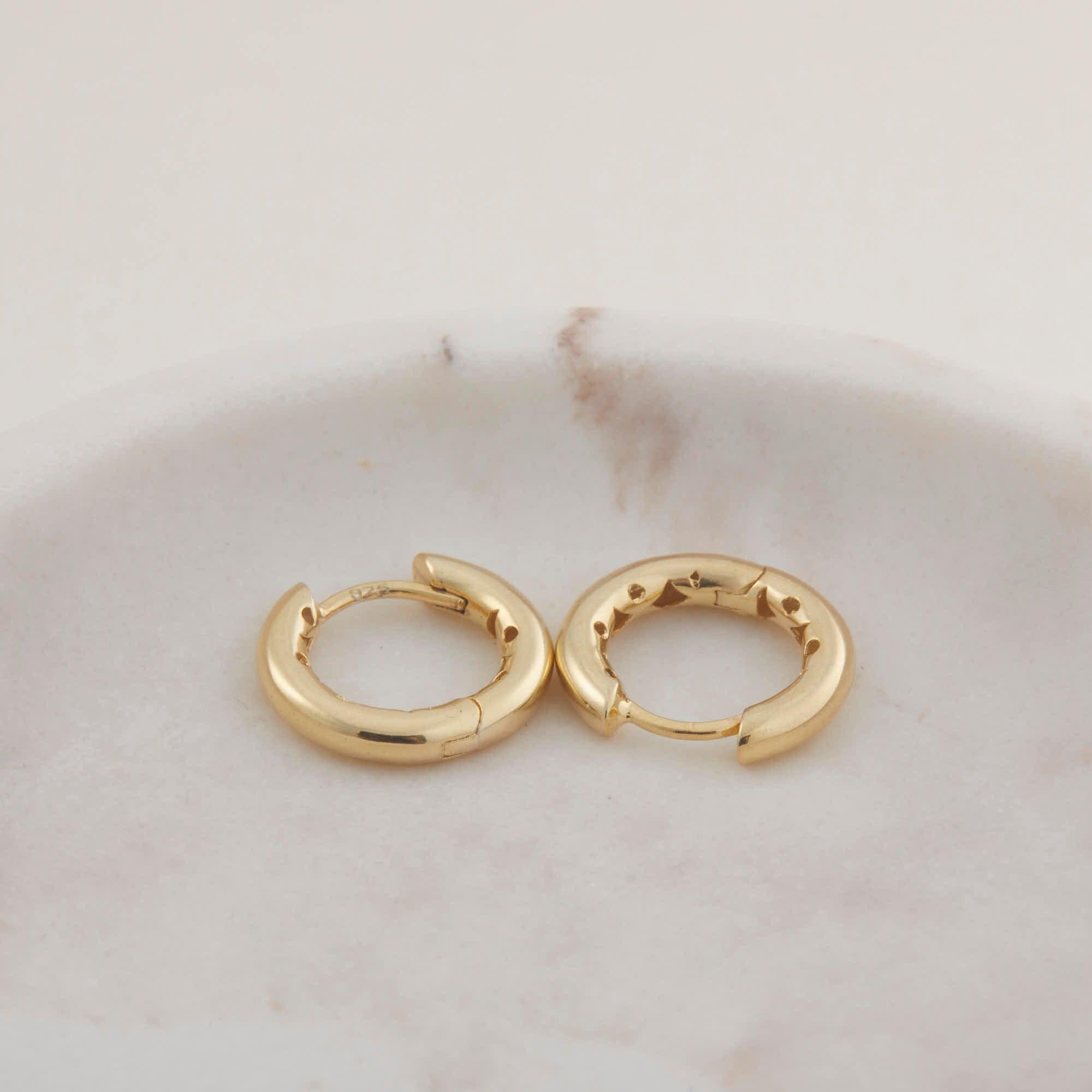 Huggie Hoops Earrings - 18K Gold Vermeil - Glamour Jewelry House